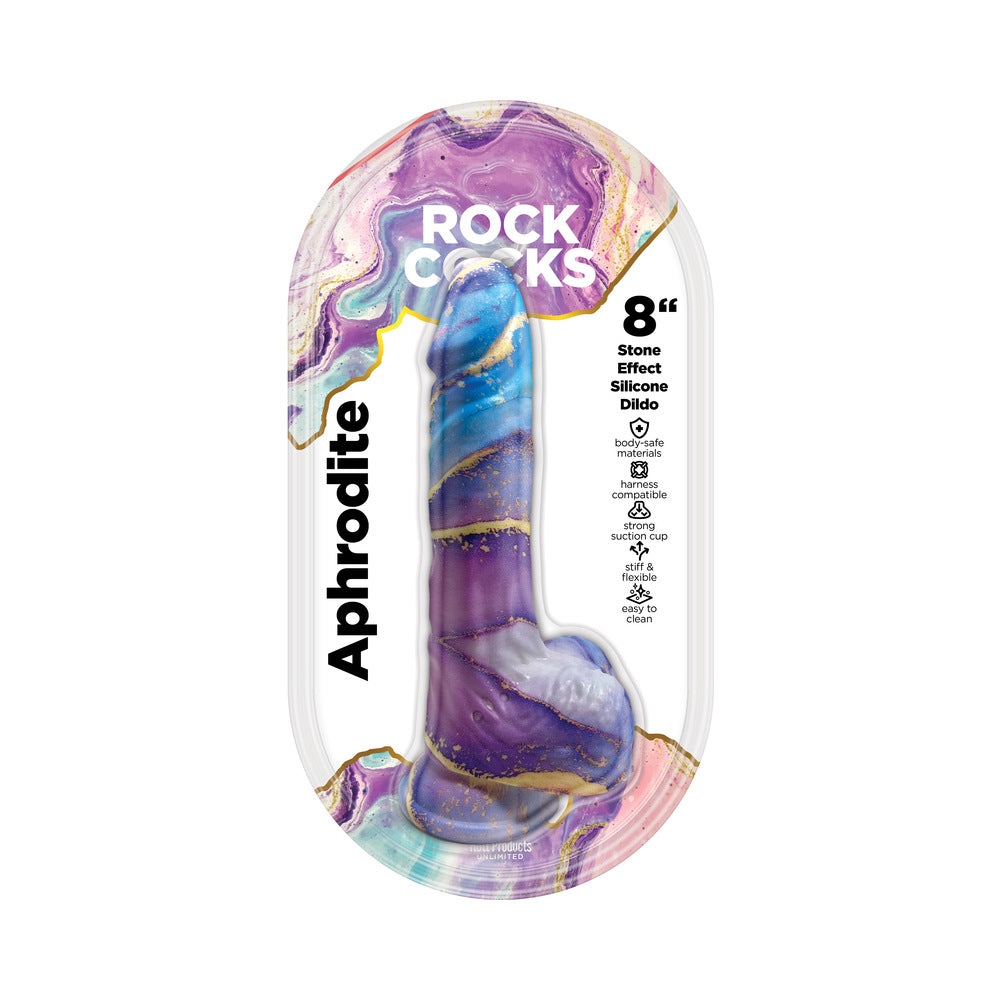 Hott Products - Rock Cocks Aphrodite Marble Silicone Dildo 8 in. - Dildos - Silicone