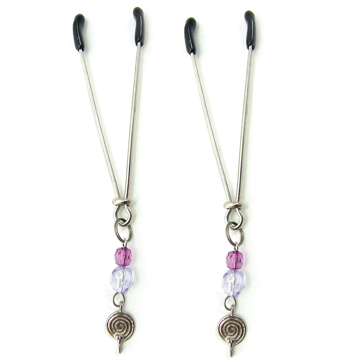 PHS International - Sex Kitten Clamps Purple Swirls - Bondage & Fetish Toys - Plastic