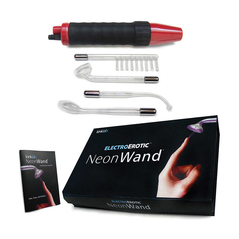 Stockroom - Kinklab Neon Wand - Red Handle/ Red Elec - Bondage & Fetish Toys