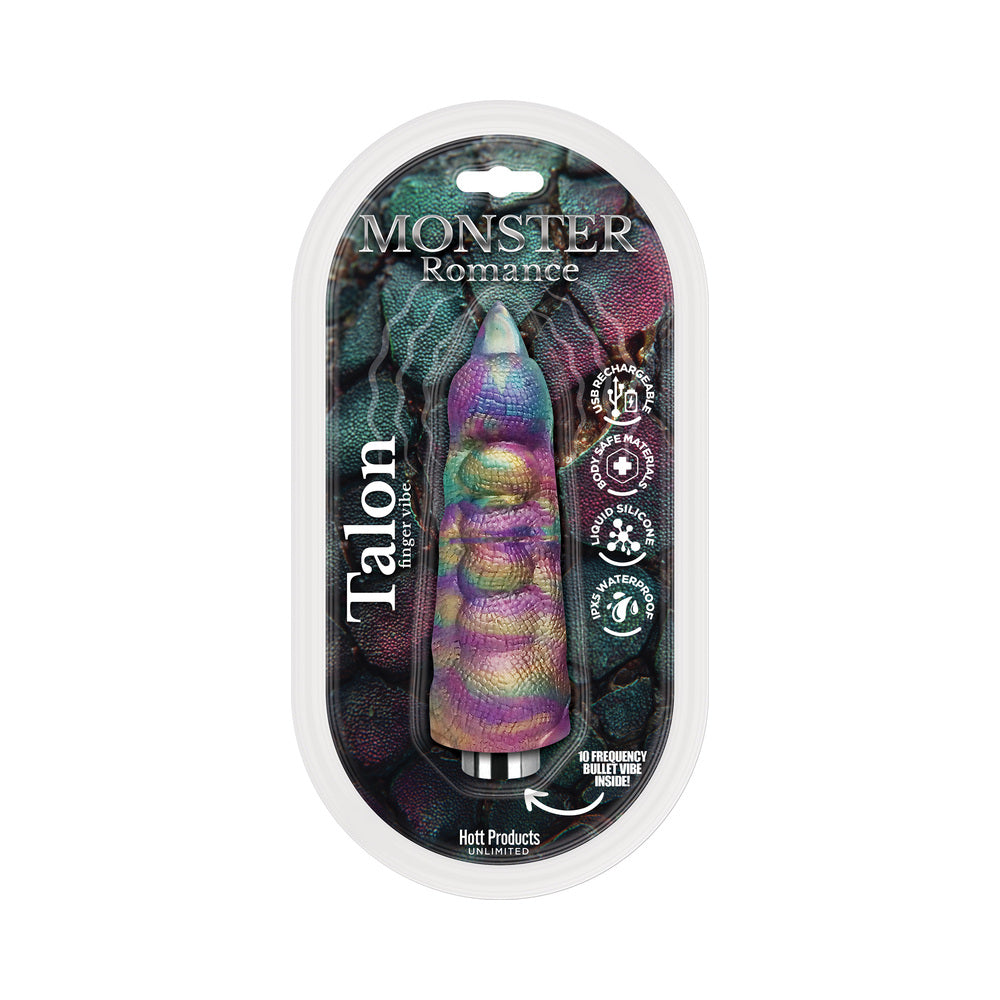 Hott Products - Monster Romance Talon Silicone Finger Sleeve With Multi-Speed Bullet - Vibrators
