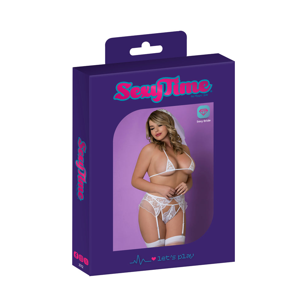 Magic Silk - Magic Silk Sexy Time Ever After White Queen Size - General