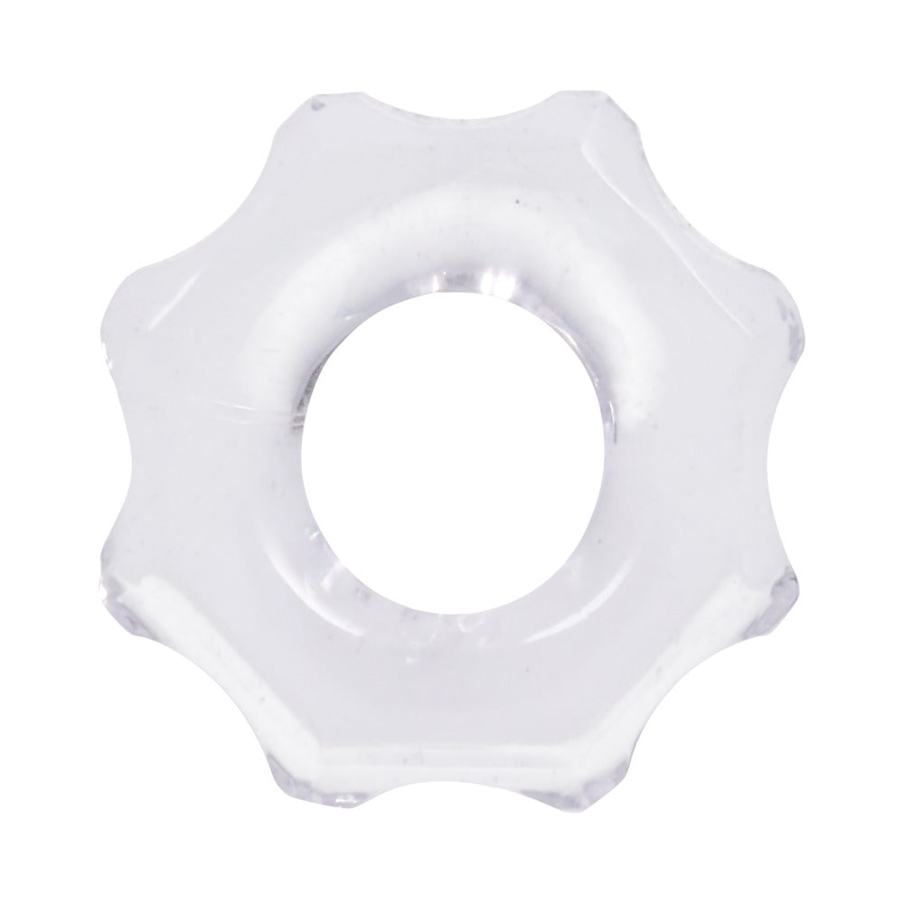Rock Solid - Rock Solid Gear Clear C Ring in a Clamshell - Cockrings - TPE/TPR/Elastomers