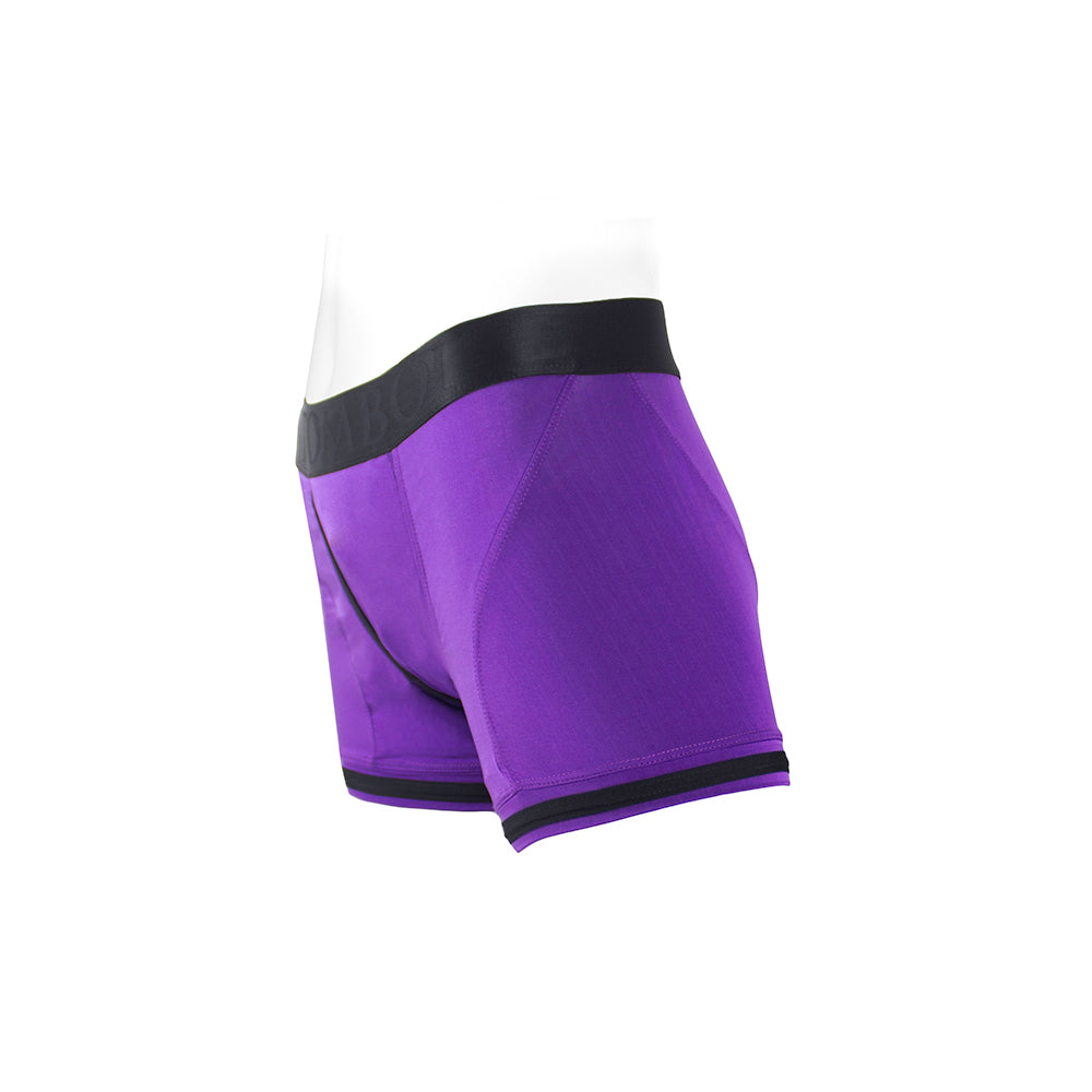 SpareParts - SpareParts Tomboii Nylon Boxer Briefs Harness Purple/Black Size XL - Harnesses & Strap-Ons - Nylon