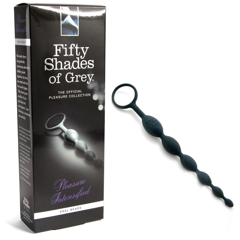 Fifty Shades of Grey - Fifty Shades of Grey Pleasure Intensified Silicone Anal Beads Black - Anal Toys & Stimulators - Silicone