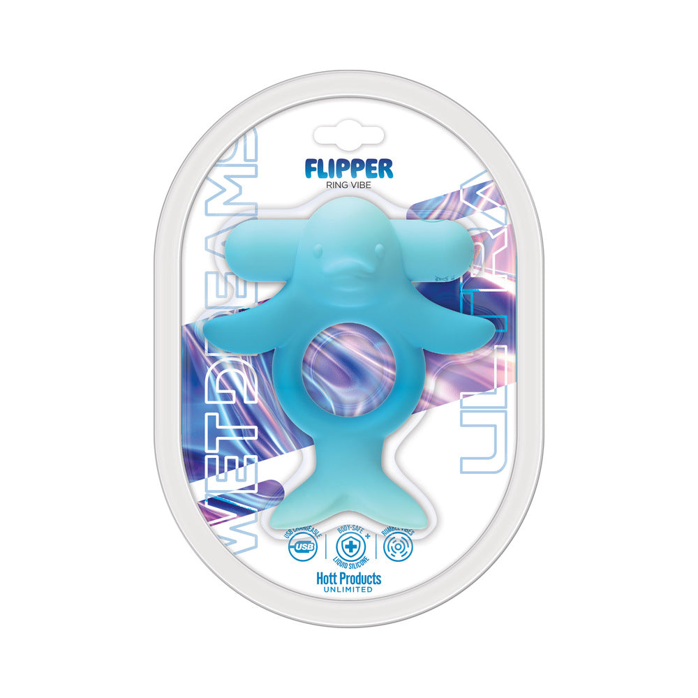Hott Products - Wet Dreams Flipper Ring Vibe Dolphin Cockring with Bullet - Vibrators