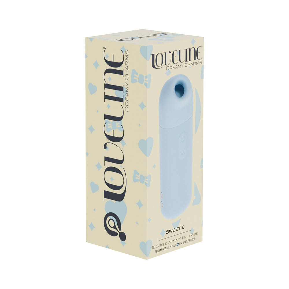 Shots - LoveLine Sweetie AirTapTech Rechargeable Vibrator Waterproof Blue - Vibrators - Silicone