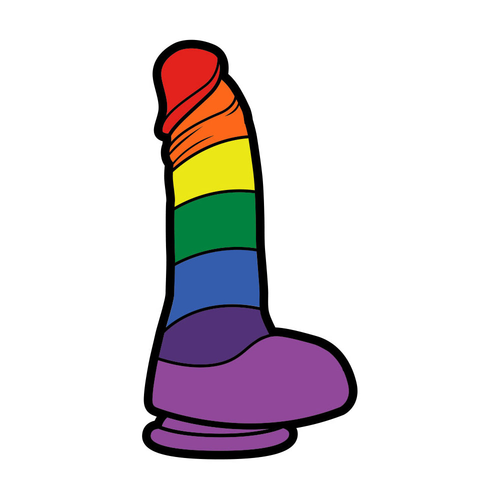 Wood Rocket - Sex Toy Pin Rainbow Dildo - Novelties & Games - Metal