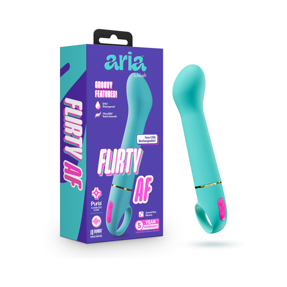 Blush - Aria Flirty AF 2.0 Rechargeable Vibe Teal - Vibrators - Silicone