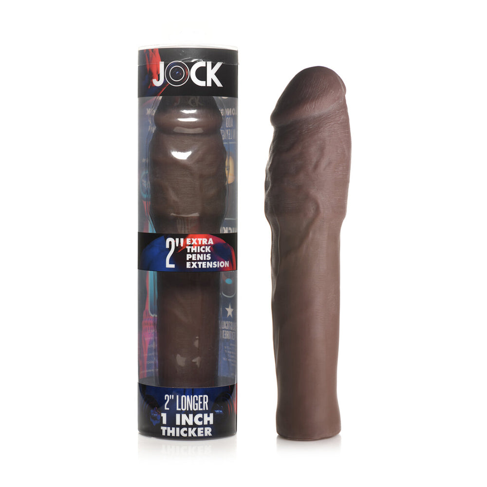Curve Novelties - Jock Extra Thick Penis Extension Sleeve 2 in. Dark - Penis Extension & Sleeves - TPE/TPR/Elastomers