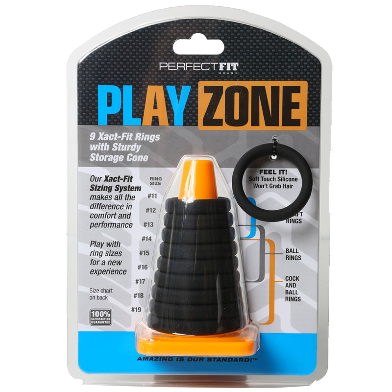 Perfect Fit - Perfect Fit Play Zone Kit Black - Cockrings - Silicone