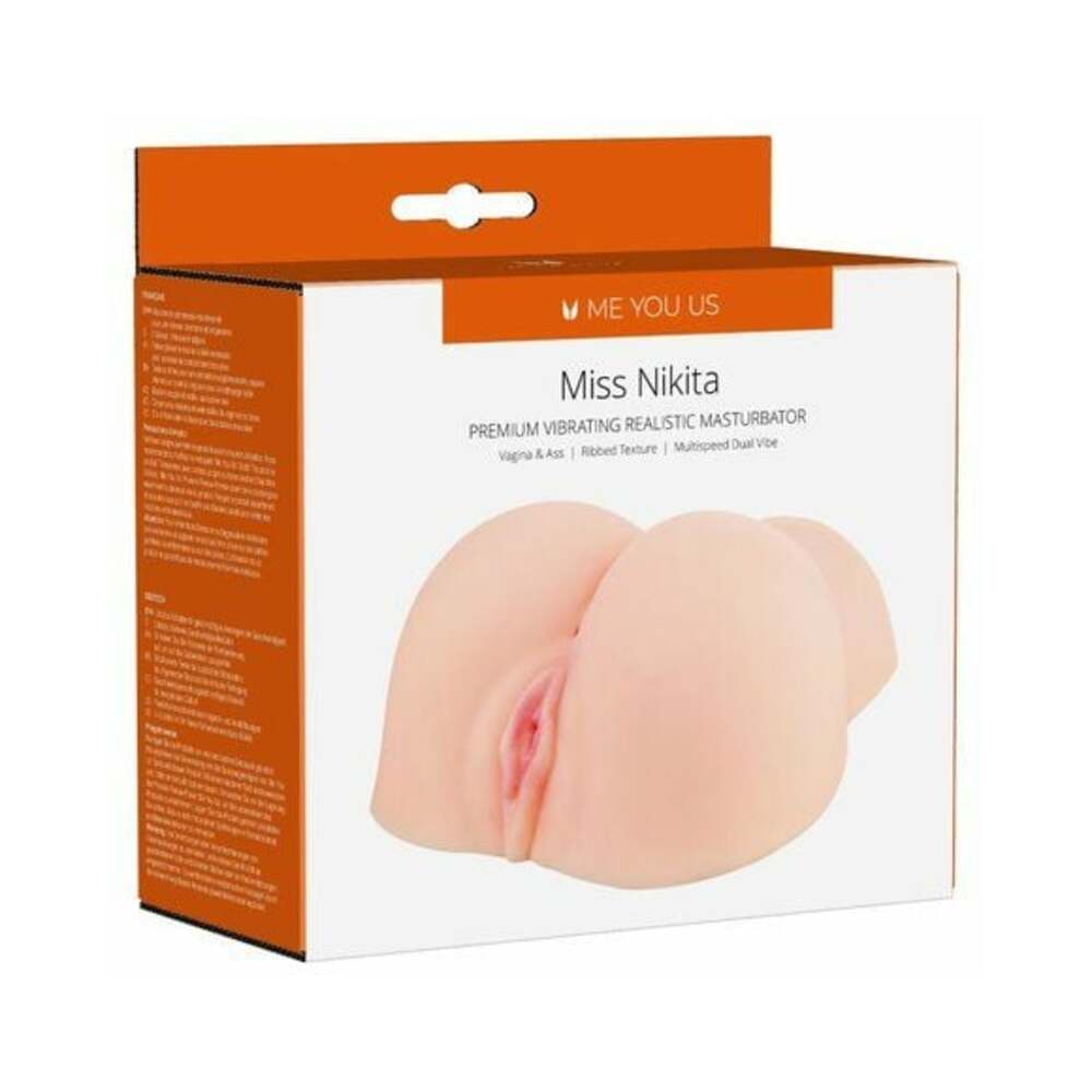 Me You Us - Me You Us Miss Nikita Premium Vibrating Realistic Masturbator Vanilla - Masturbation Aids for Males - TPE/TPR/Elastomers