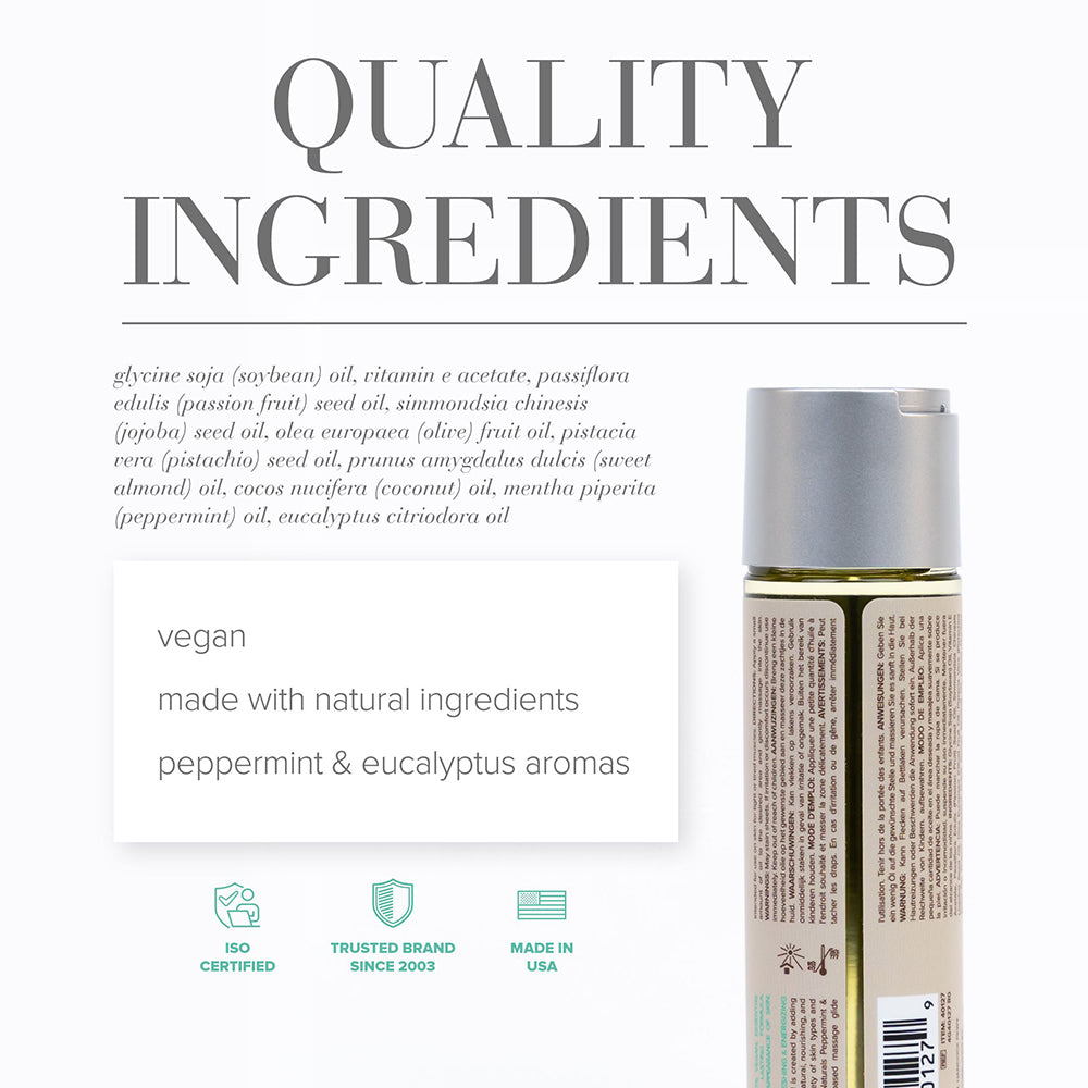 System JO - JO Naturals Massage Oil Peppermint & Eucalyptus 4 oz. - Lubricants, Creams & Glides - Liquid