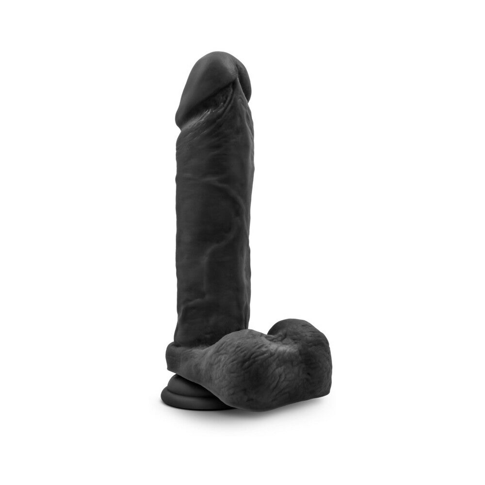 Blush - Au Naturel Bold Massive 9 in. Posable Dual Density Dildo with Balls Black - Dildos - TPE/TPR/Elastomers