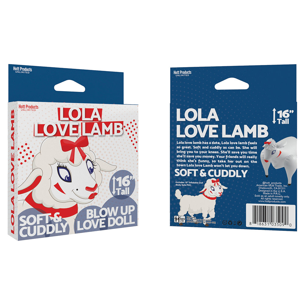 Hott Products - Lola Love Lamb Blow Up Sheep - Novelties & Games - PVC