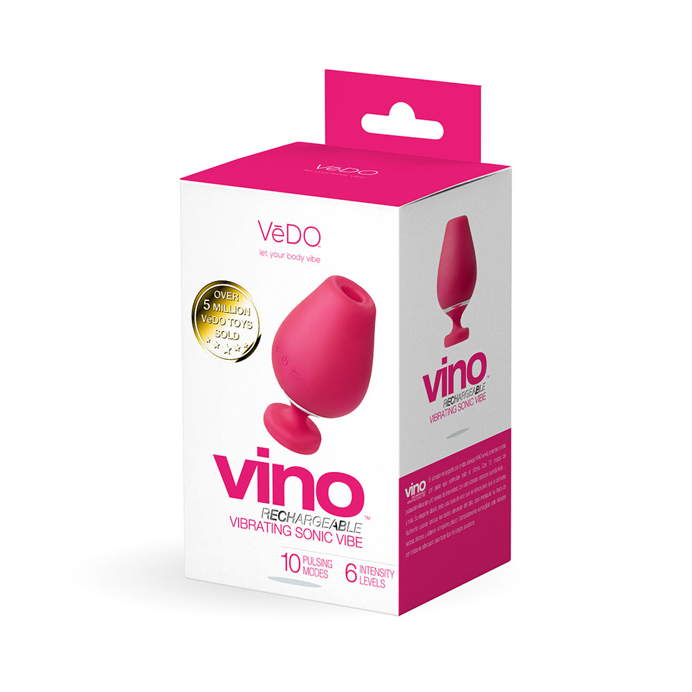 VeDO - VeDO Vino Rechargeable Vibrating Sonic Vibe Pink - Vibrators - Silicone