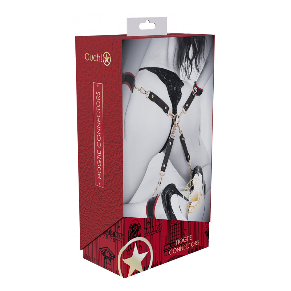 Shots - Ouch! International Milan Collection Hogtie Connectors - Bondage & Fetish Toys - Leather