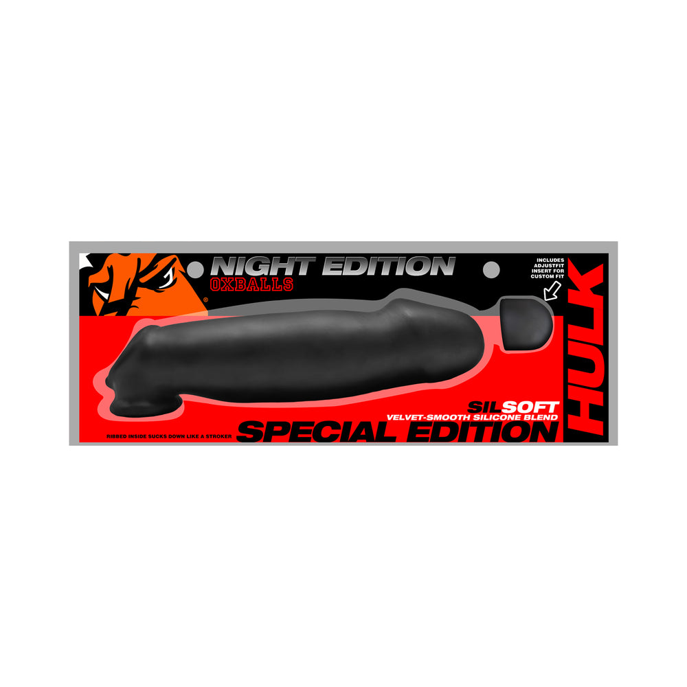 Oxballs - Oxballs Hulk Gargantic Jack-U Texture Cocksheath Special Edition Night - Bondage & Fetish Toys - Silicone