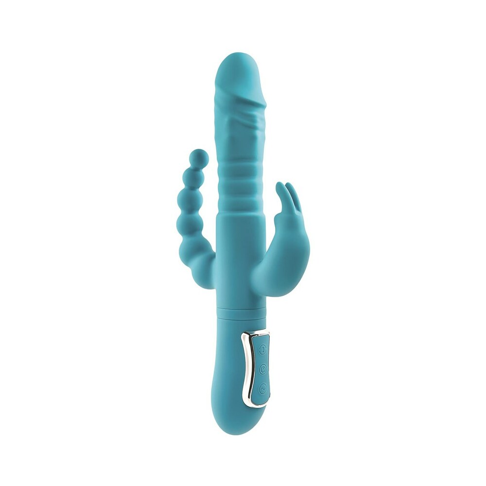 Adam & Eve - Adam & Eve Eve''s Thrusting Triple Joy Rabbit - Vibrators - Silicone