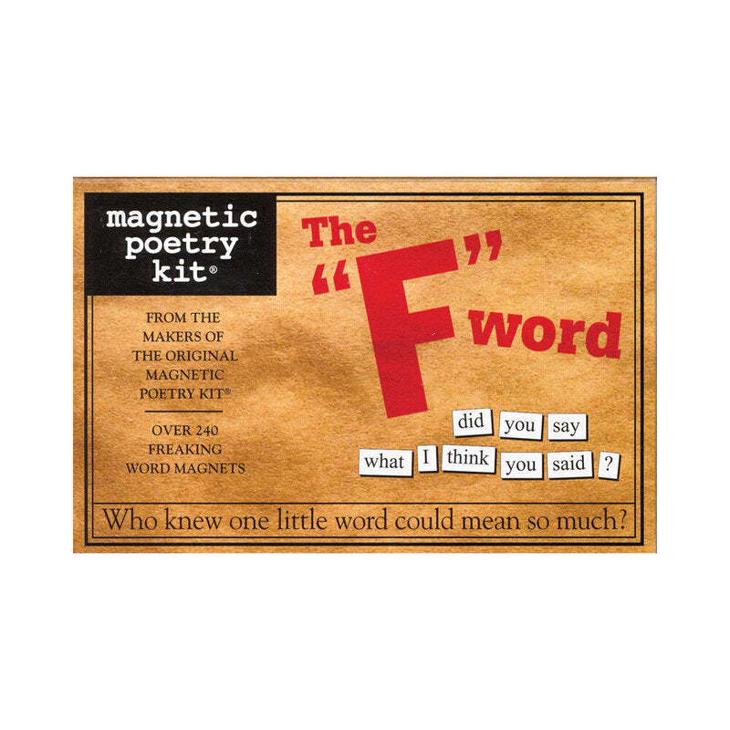 Magnetic Poetry - Magnetic Poetry Kit: The F Word - Novelties & Games