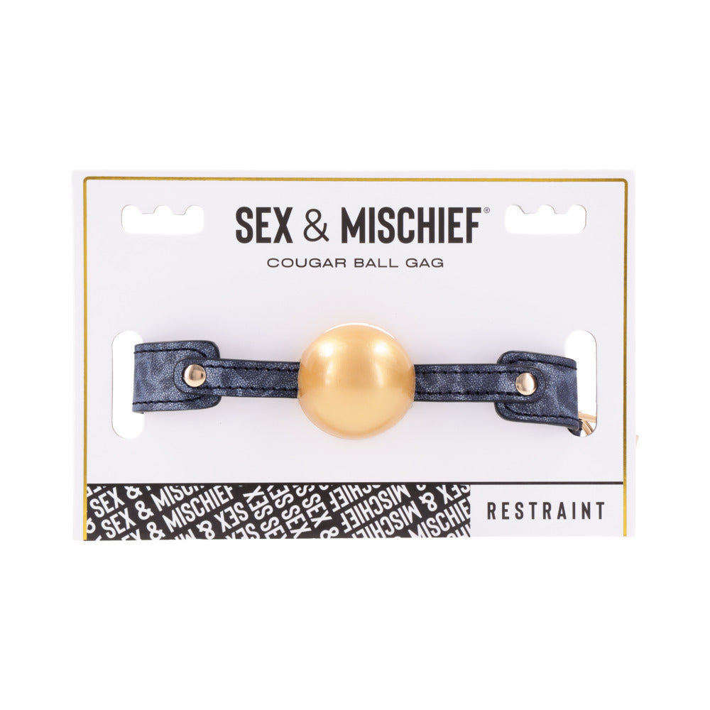 Sportsheets - Sportsheets Sex & Mischief Cougar Ball Gag - Bondage & Fetish Toys - Polyurethane
