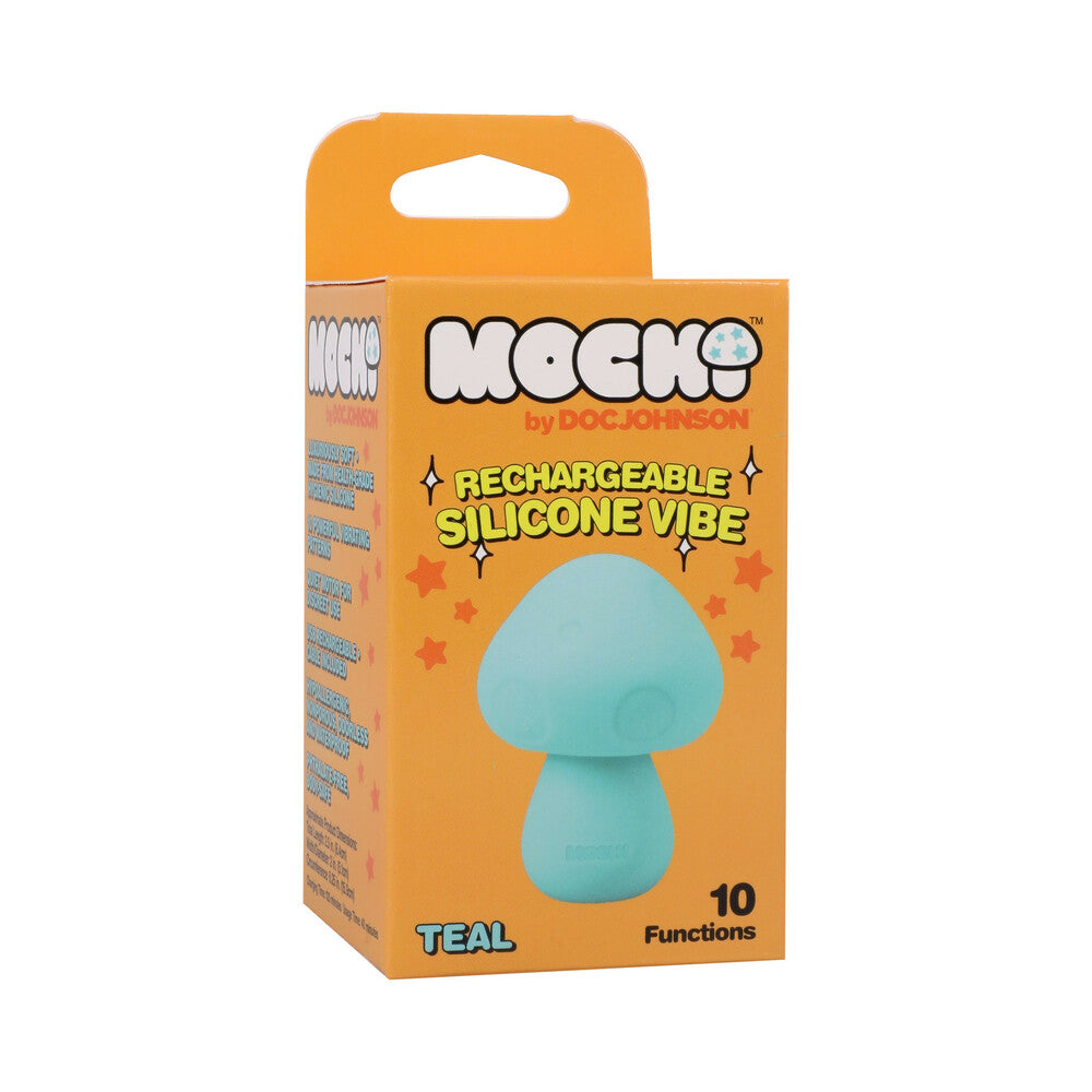 Doc Johnson - Mochi Mushroom Rechargeable Silicone Vibe Teal - Vibrators