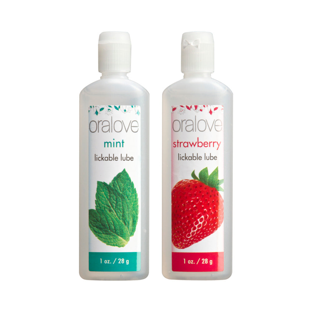 Doc Johnson - Oralove Delicious Duo Strawberry and Mint - Lubricants, Creams & Glides - Liquid