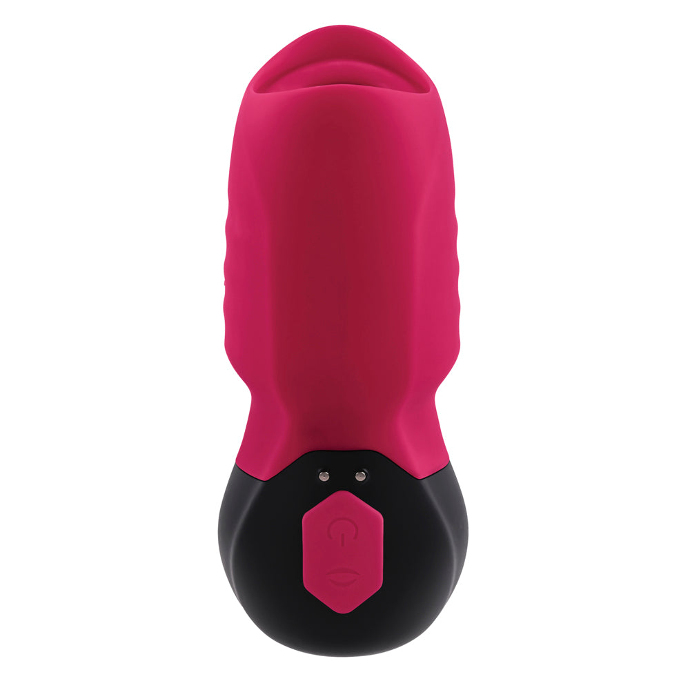 Gender X - Gender X Body Kisses Rechargeable Vibrating Silicone Suction Massager Red - Masturbation Aids for Males - Silicone