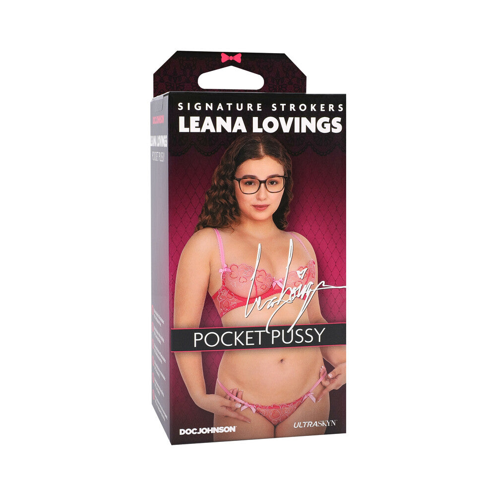 Doc Johnson - Signature Strokers Leana Lovings ULTRASKYN Pocket Pussy Vanilla - Masturbation Aids for Males - TPE/TPR/Elastomers