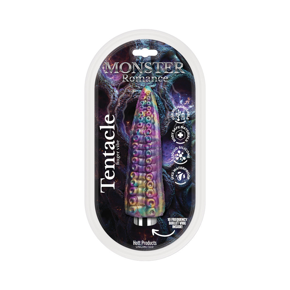 Hott Products - Monster Romance Tentacle Silicone Finger Sleeve with Multi-Speed Bullet - Vibrators