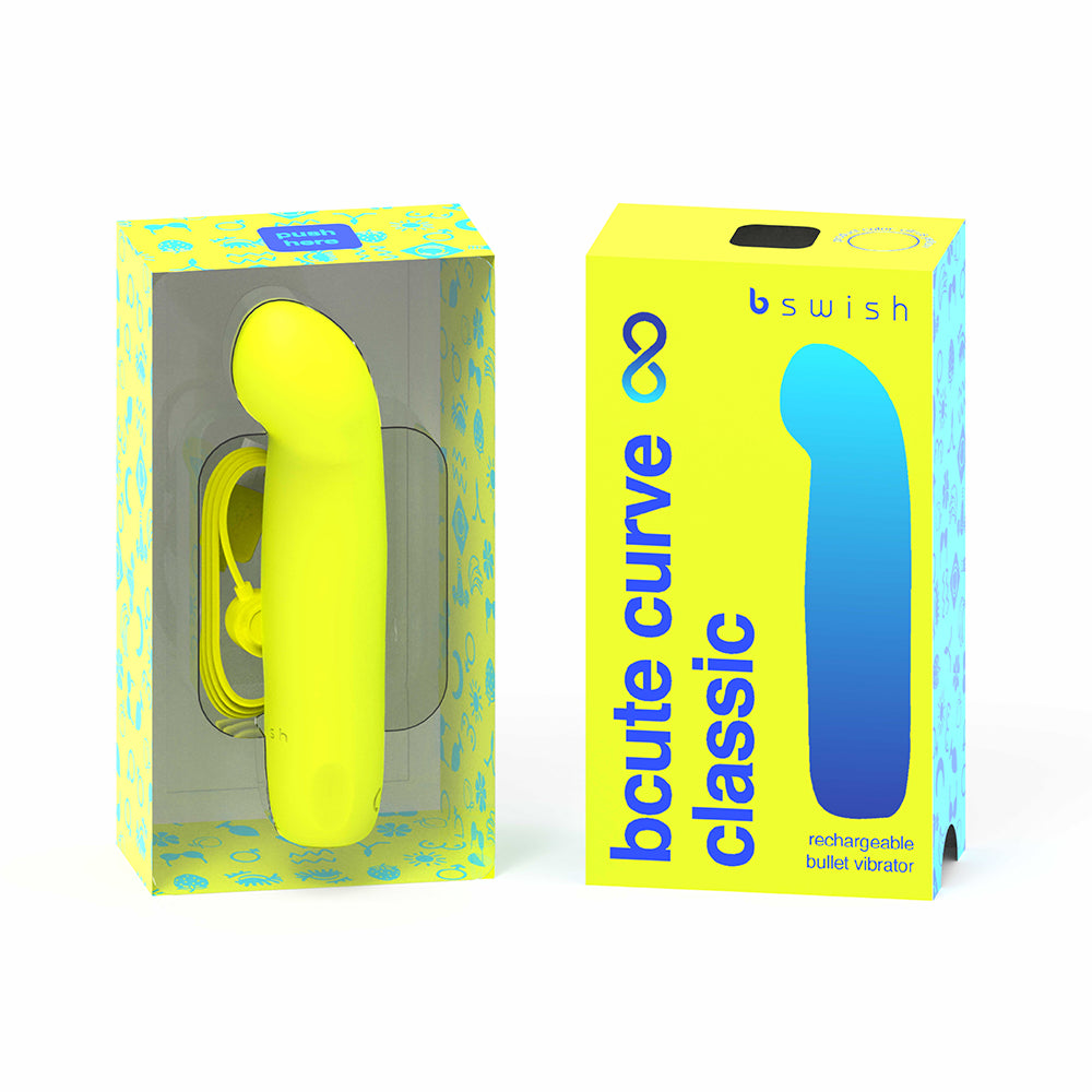 B Swish - B Swish Bcute Classic Curve Infinite Citrus Yellow - Vibrators - Silicone