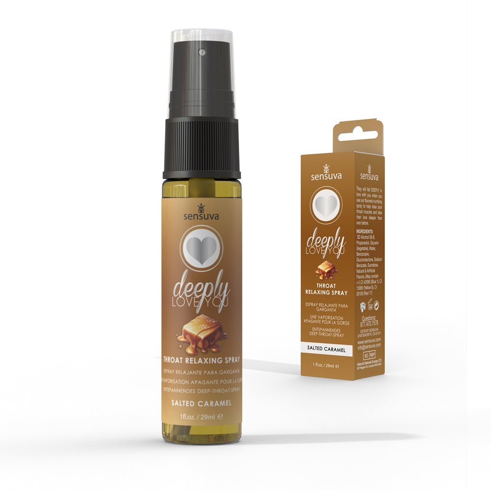 Sensuva - Sensuva Deeply Love You Throat Relaxing Spray Salted Caramel 1 oz. - Supplements & Enhancers - Liquid