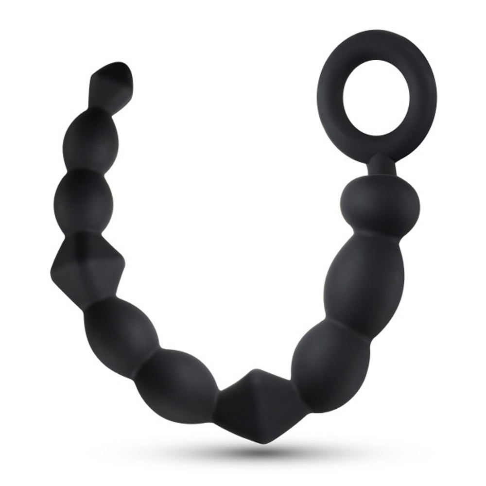 Blush - Anal Adventures Platinum Silicone Beginner Anal Beads Black - Anal Toys & Stimulators - Silicone