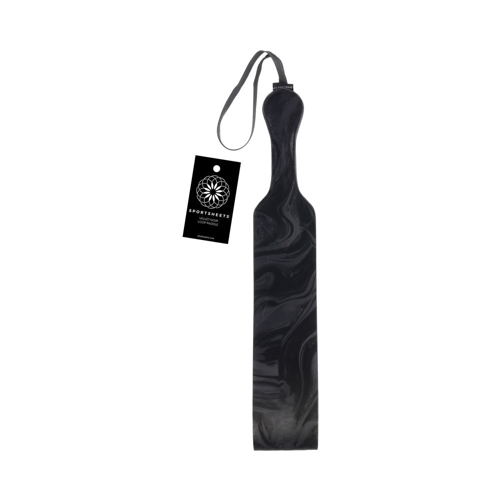 Sportsheets - Sportsheets Velvet Noir Loop Paddle - Bondage & Fetish Toys - Polyurethane