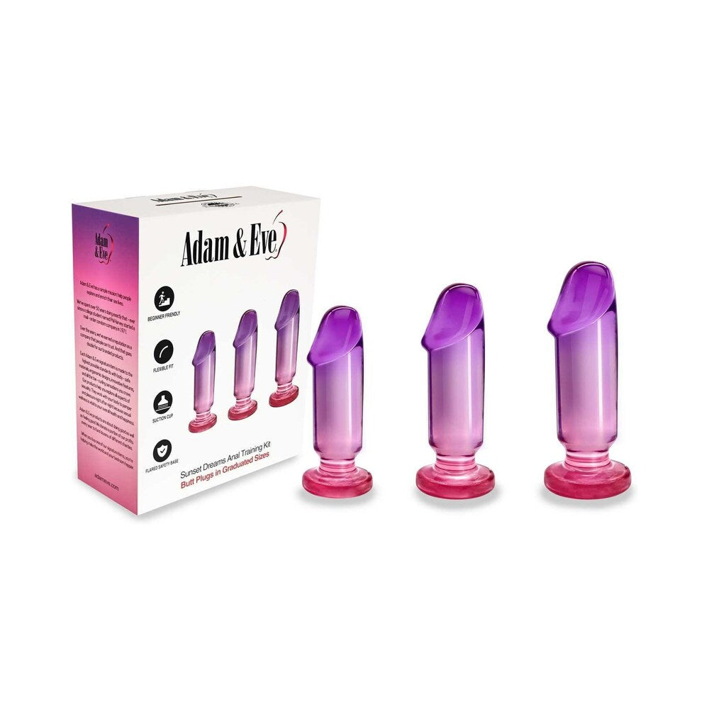 Adam & Eve - Adam & Eve Sunset Dreams Anal Plug Training Kit - Anal Toys & Stimulators - TPE/TPR/Elastomers