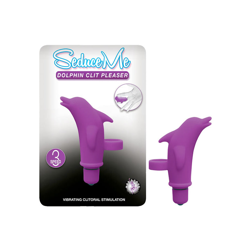 Nasstoys - Seduce Me Dolphin Clit Pleaser 3 Speed Waterproof Purple - Vibrators - Silicone