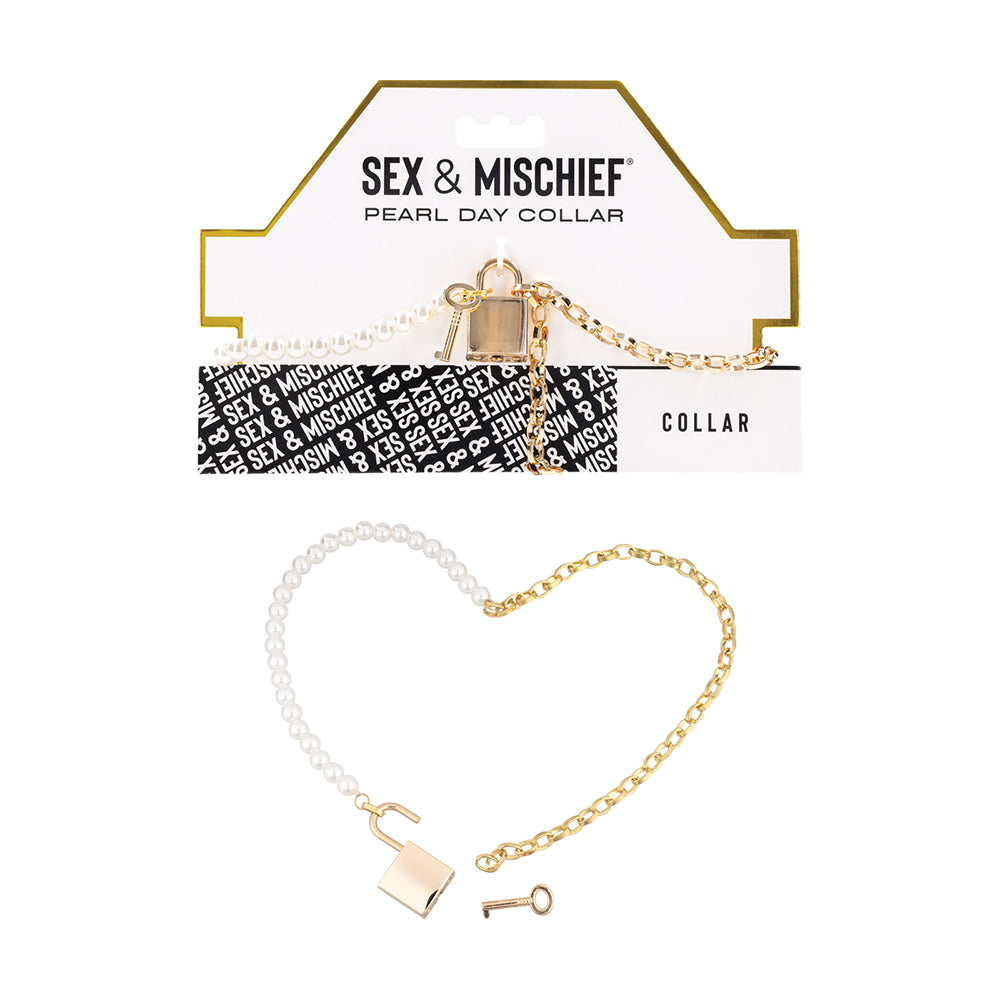 Sportsheets - Sportsheets Sex & Mischief Pearl Day Collar - Bondage & Fetish Toys - ABS