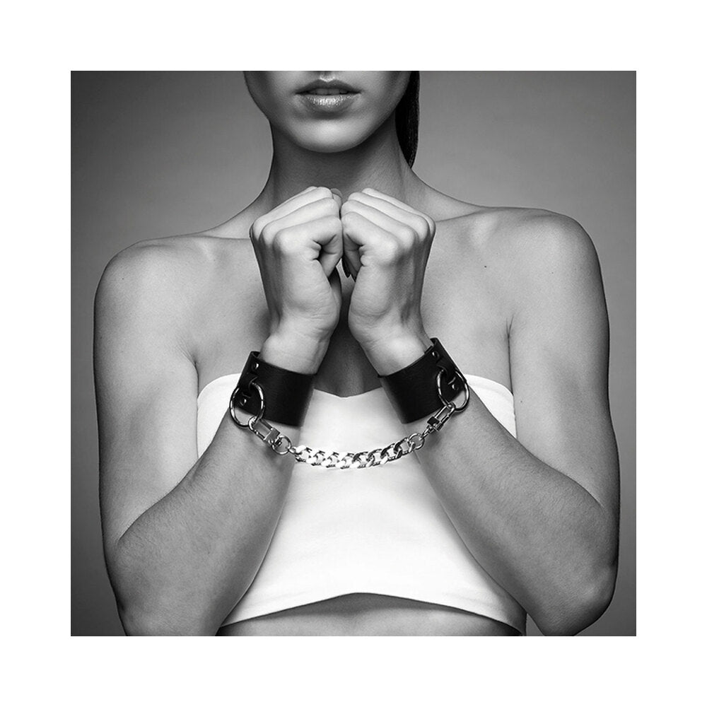 Bijoux Indiscrets - Bijoux Indiscrets Maze Wide Cuffs - Bondage & Fetish Toys - Faux Leather/Vegan Leather