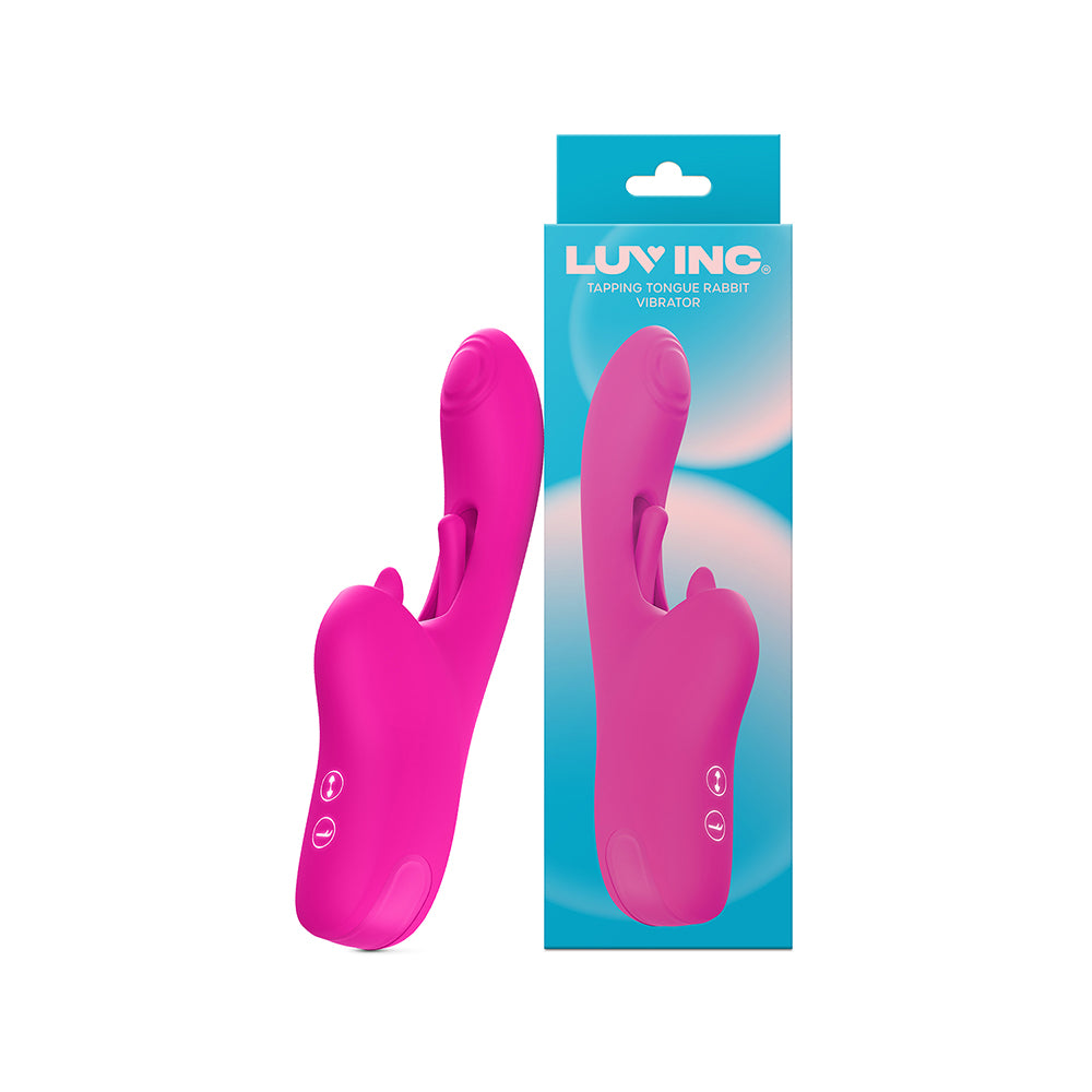 Luv Inc. - Luv Inc Tr46: Tapping Tongue Rabbit Vibrator Pink - Vibrators - Silicone