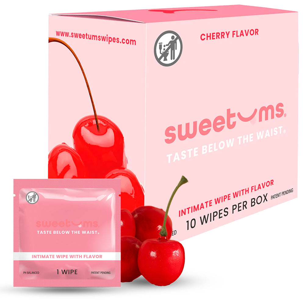 Sweetums - Sweetums Intimate Wipes Cherry Flavor 10-Pack - Sexual Wellness