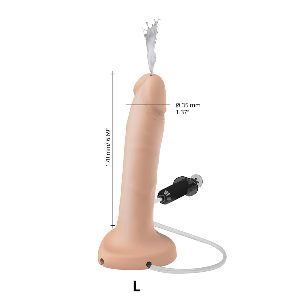 Lovely Planet - Strap-On-Me Squirting Cum Realistic Dildo Large Vanilla - Dildos