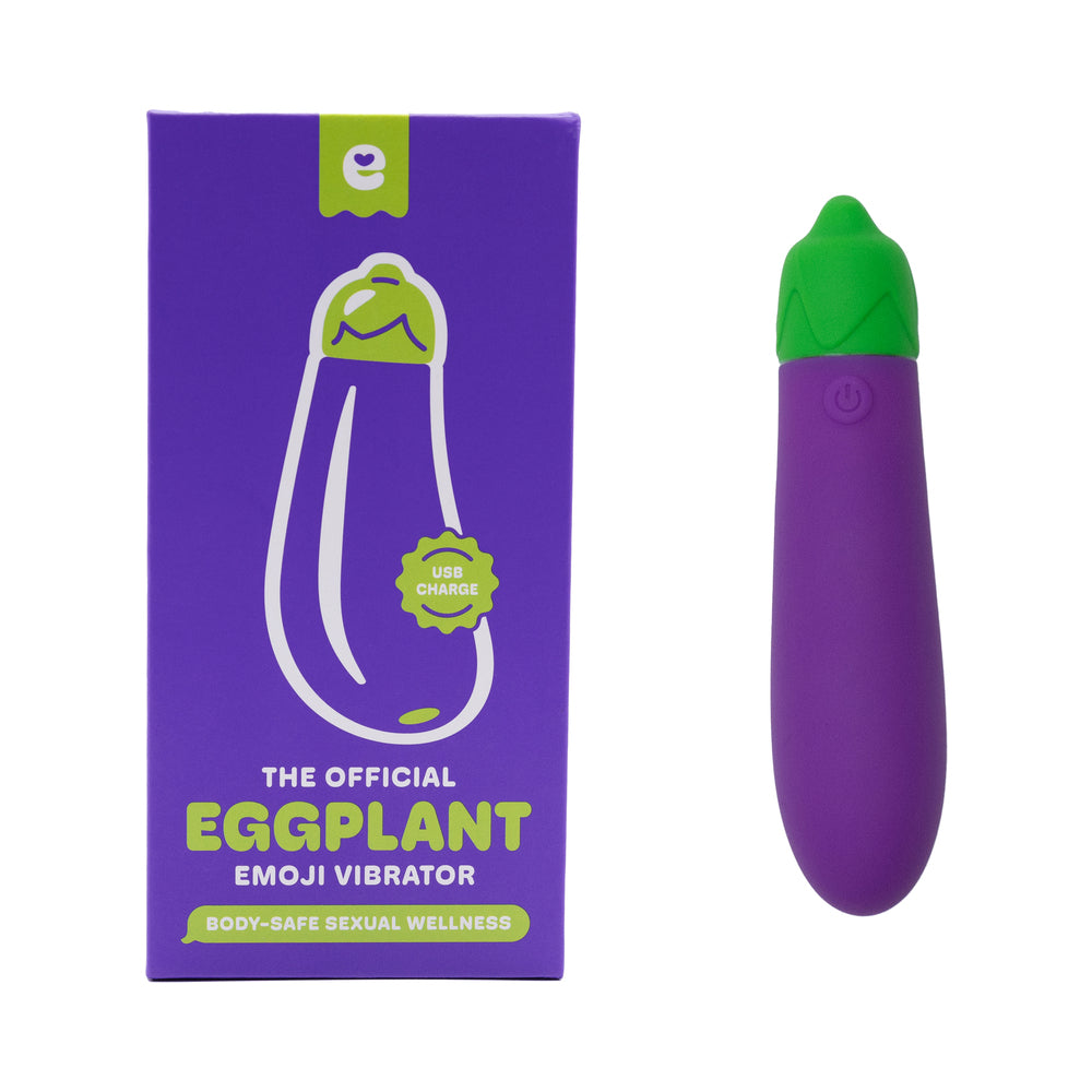 Emojibator - Emojibator Eggplant USB - Vibrators - Silicone