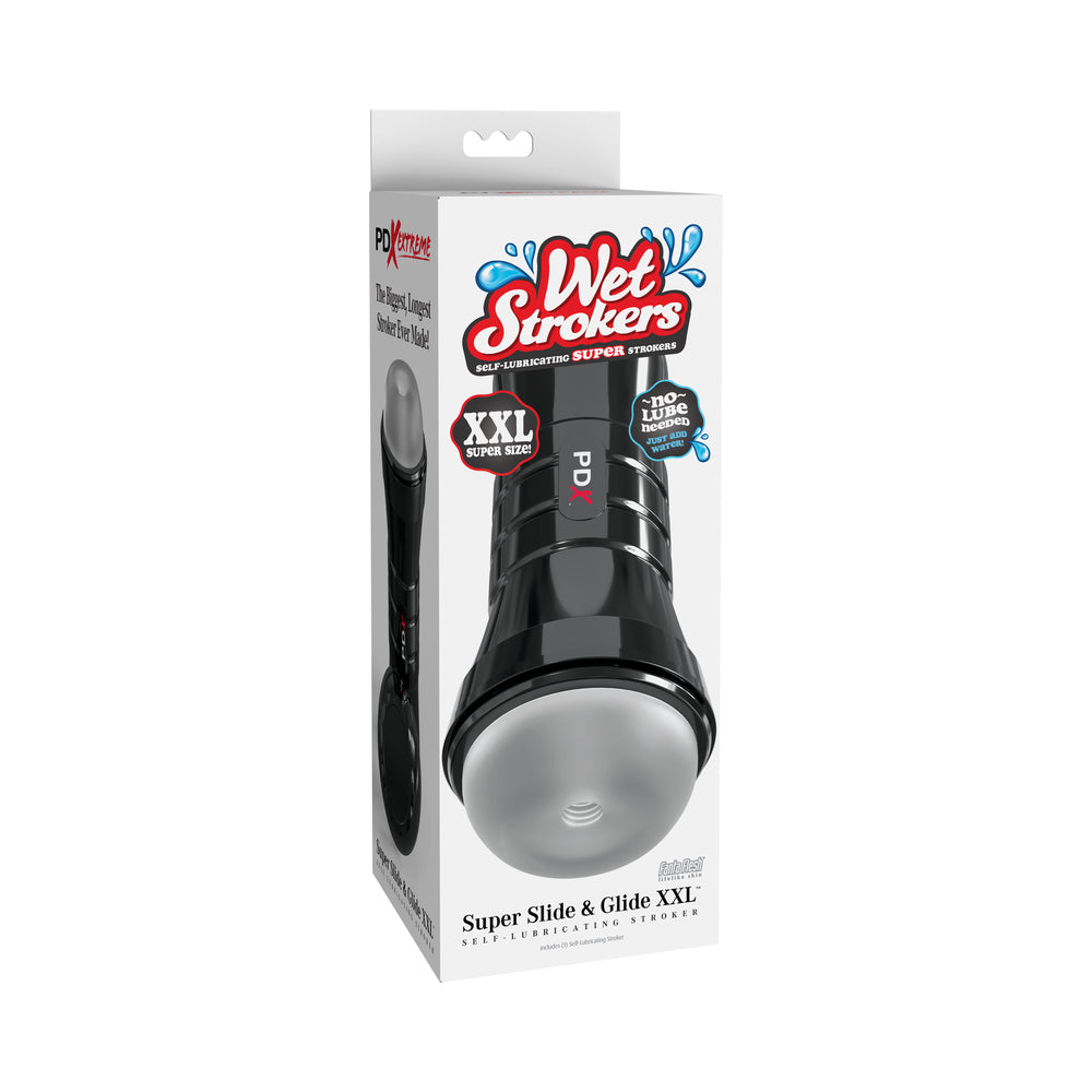 PDX Brands - PDX Extreme Wet Strokers Super Slide & Glide XXL Frosted - Masturbation Aids for Males - TPE/TPR/Elastomers