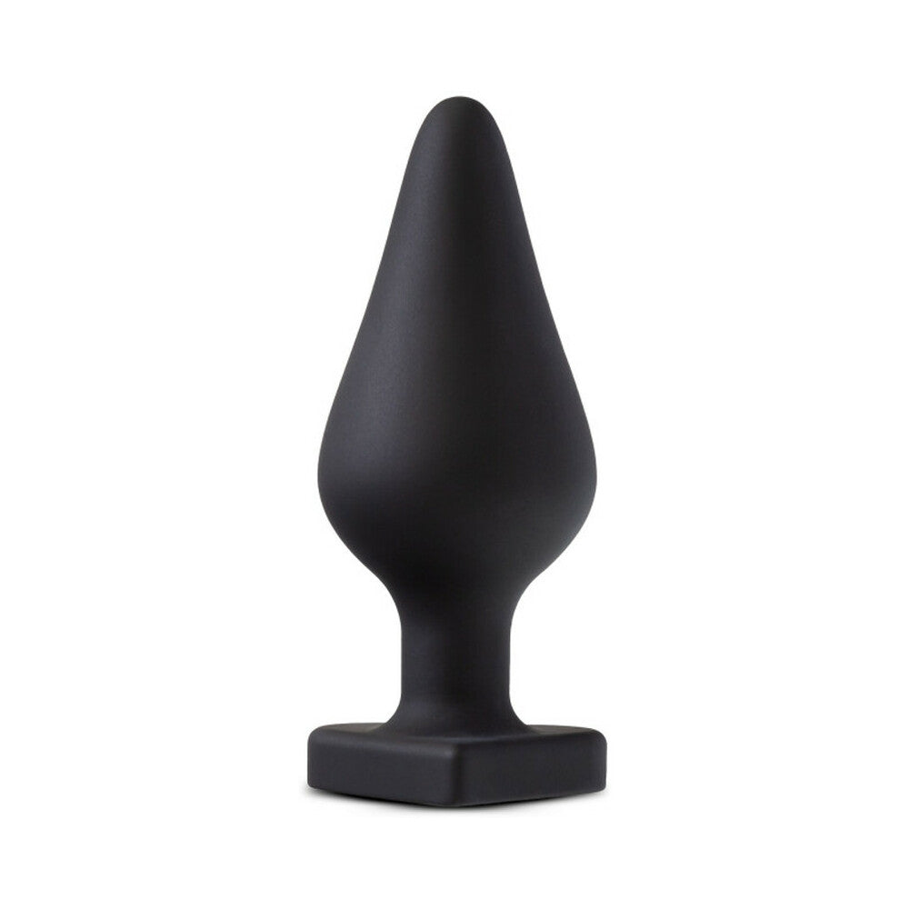 Blush - Temptasia ''Fuck Me'' Silicone Anal Plug with Heart-Shaped Base Black - Anal Toys & Stimulators - Silicone