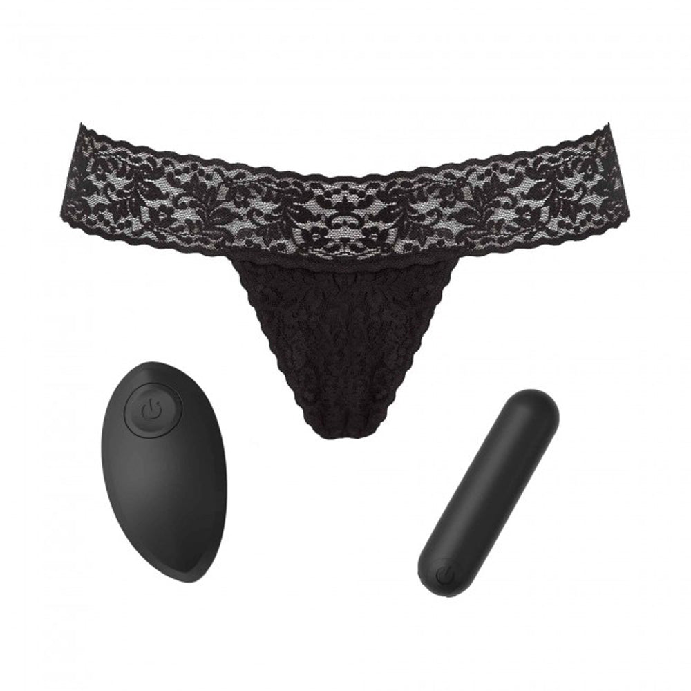 Lovely Planet - Love to Love Secret Panty 2 Rechargeable Vibrating Panty Set With Remote Black Onyx (box) - Vibrators - ABS