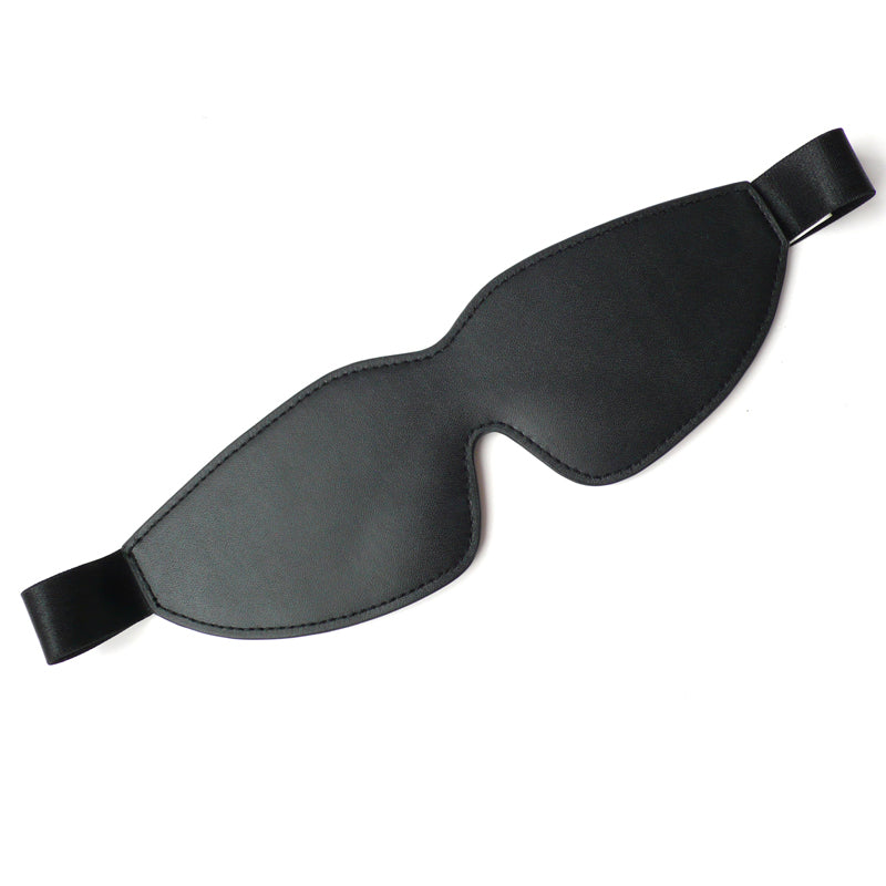 Stockroom - KinkLab Padded Blindfold (Black) - Bondage & Fetish Toys - Faux Leather/Vegan Leather