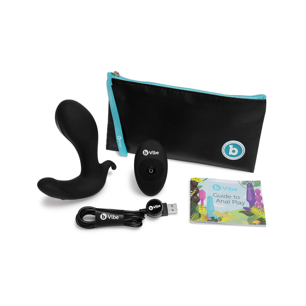 b-Vibe - b-Vibe Expand Expanding and Vibrating Remote Control Plug Black - Anal Toys & Stimulators - Silicone