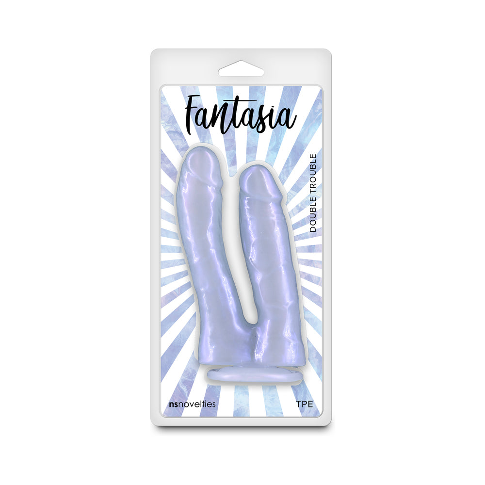NS Novelties - Fantasia Double Trouble Azure - Dildos - TPE/TPR/Elastomers