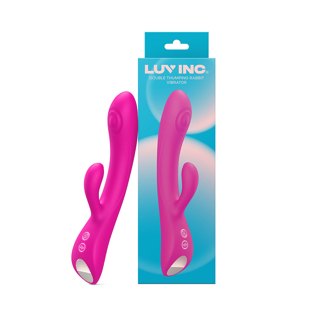 Luv Inc. - Luv Inc Dr42: Double Thumping Rabbit Vibrator Pink - Vibrators - Silicone
