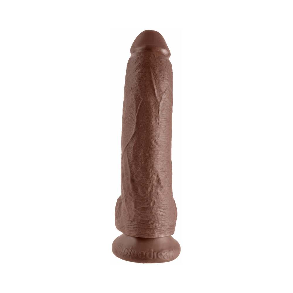 Pipedream - King Cock 9 in. Cock With Balls Realistic Suction Cup Dildo Brown - Dildos - PVC