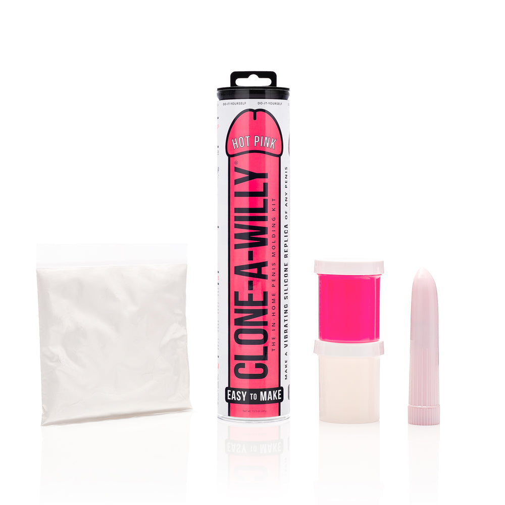 Clone-A-Willy - Clone-A-Willy DIY Vibrating Dildo Kit Hot Pink - Harnesses & Strap-Ons - Silicone